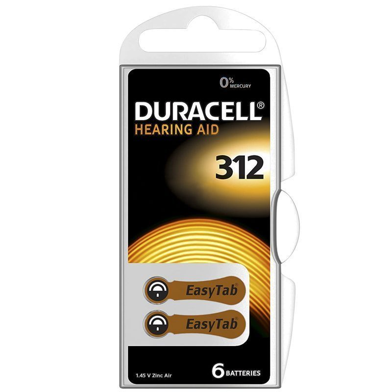 Duracell 312 No Kulaklık Pili 6lı Paket (4172)