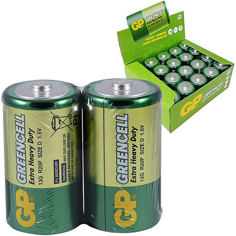 Gp 13g 2s2 Greencell R20 Büyük D Boy Pil (20 Li Paket) (4172)