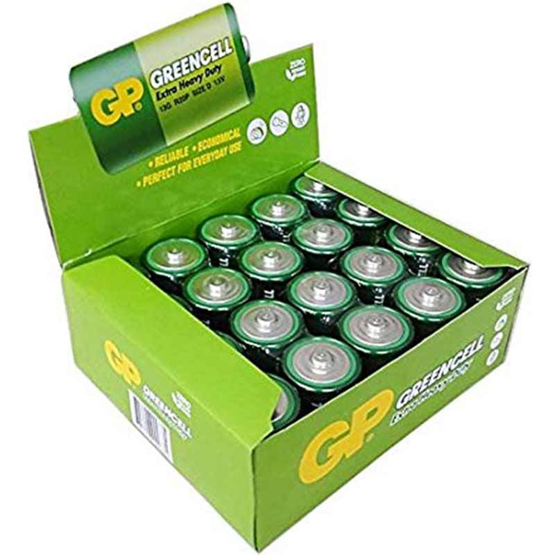 Gp 13g 2s2 Greencell R20 Büyük D Boy Pil (20 Li Paket) (4172)