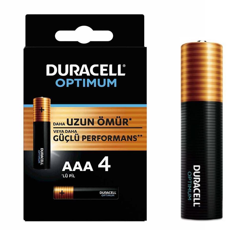 Duracell Optımum Mx2400 1.5v Alkalın Aaa İnce Kalem Pil 4lü Paket (4172)