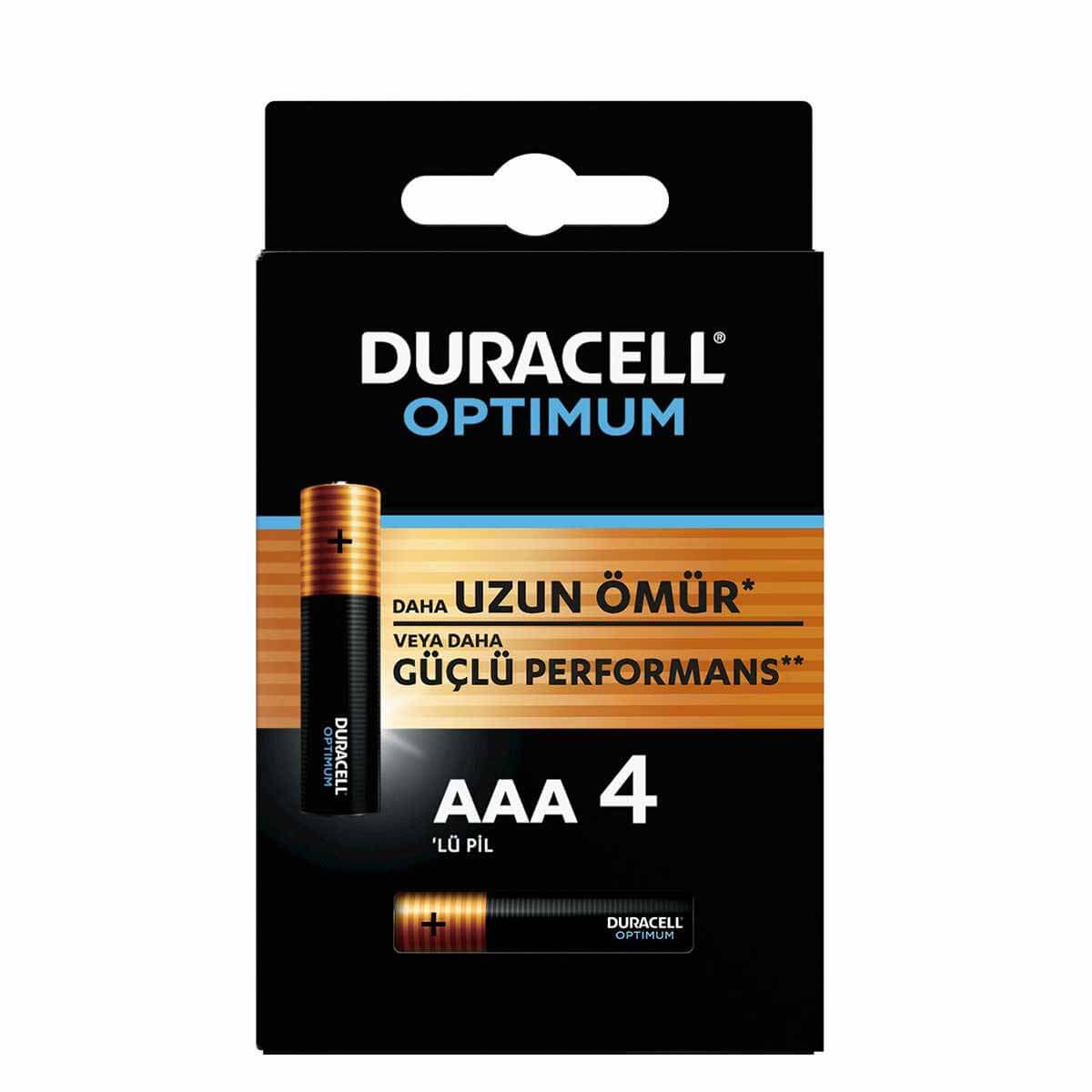 Duracell Optımum Mx2400 1.5v Alkalın Aaa İnce Kalem Pil 4lü Paket (4172)