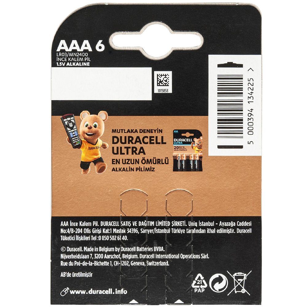 Duracell Aaa İnce Pil (6lı) Paket Fiyat (4172)