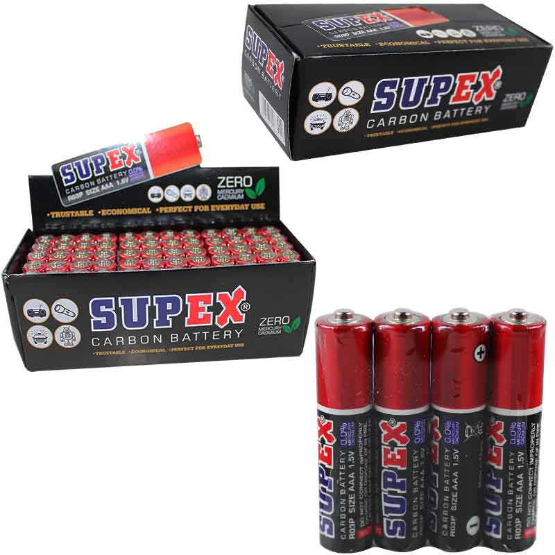 Supex R03 1.5v Aaa Çinko Karbon İnce Kalem Pil 60lı Paket (4172)