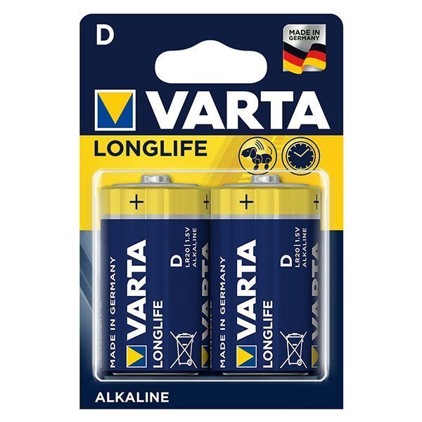 Varta Longlıfe Power Alkalin Büyük Boy D Pil 2li Paket Fiyat (4172)