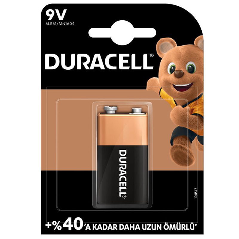 Duracell 9 Volt Alkalin Pil Tekli (4172)