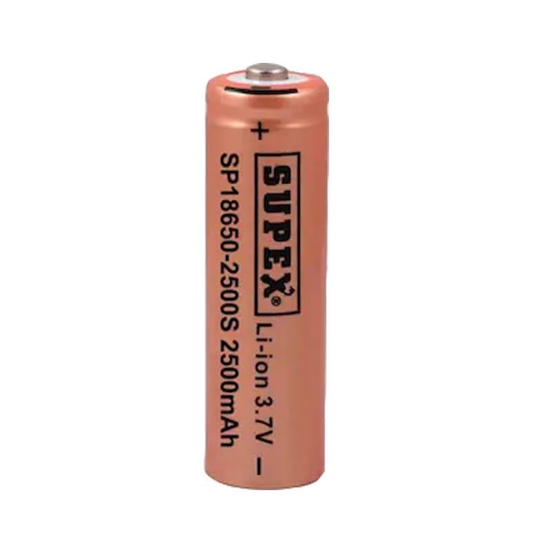 Supex 18650-2500s 3.7v 2500 Mah Başlı Lı-ıon Pil (4172)