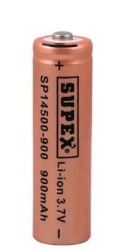 Supex Sp14500-900s Lityum Ion 3.7v 900mah Şarj Edilebilir Başlıklı Pil (4172)