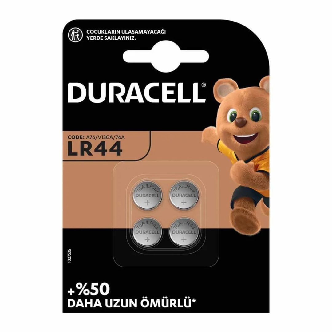 Duracell Lr44 1.5 Volt Düğme Pil (4lü Paket) (4172)