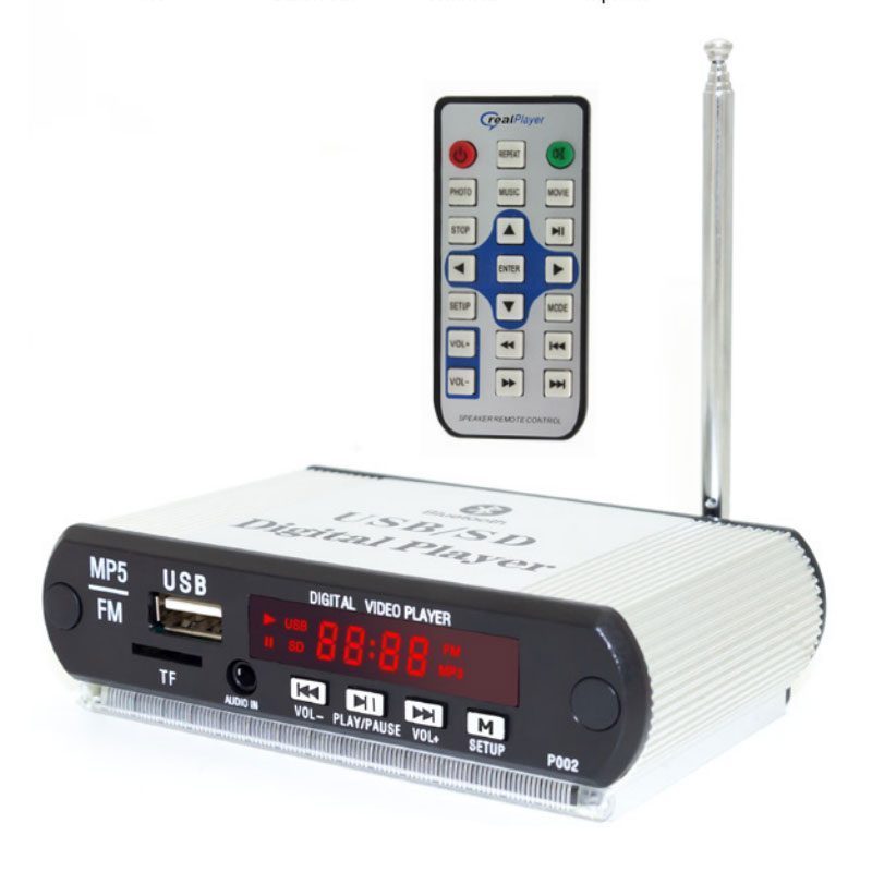 Magıcvoıce Ss-105 Mp5 Usb/sd/mmc/bluetooth Kumandalı Oto Teyp Çevirici Kasalı Model (5v/12v) (4172)