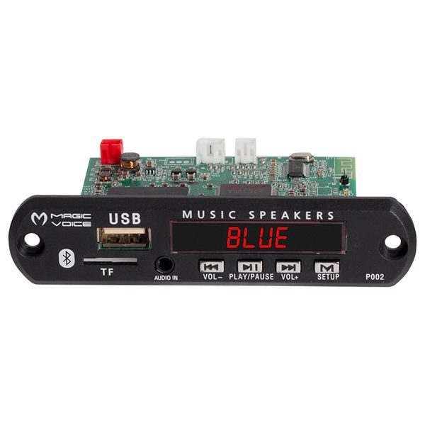 Magıcvoıce P002a Mp5 Usb/sd/mmc/bluetooth Kumandalı Oto Teyp Çevirici Dijital Video Player Board (12v-500ma) (4172)