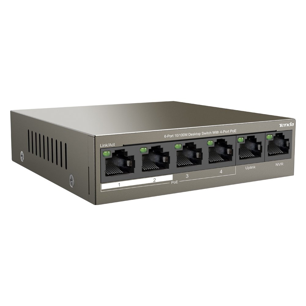 Tenda Tef1106p 2x Uplınk + 4 Port Poe Ethernet Swıtch 63 Watt (4172)