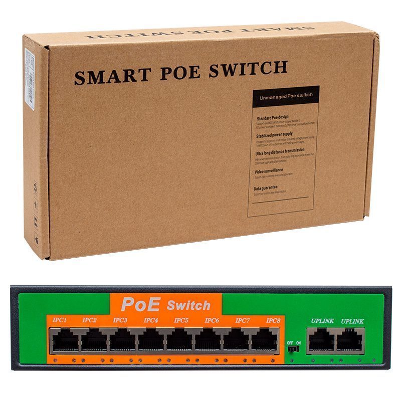 96w 10/100 Mbps 8+2 Port Poe Ethernet Swıtch (4172)