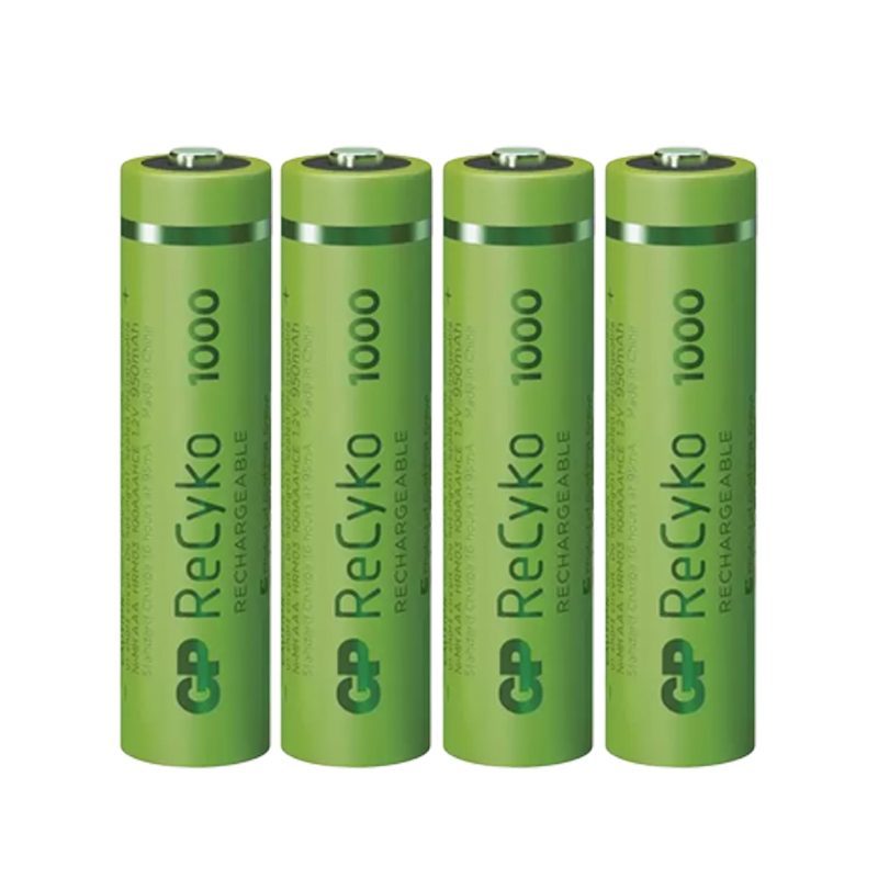 Gp Recyko 950 Mah Aaa İnce 4lü Şarjlı Kalem Pil Gp100aaahce-2eb4 (gprhc103e001) (4172)