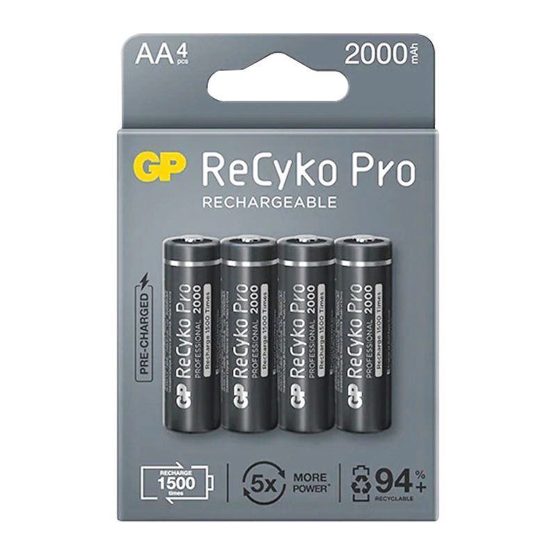 Gp Recyko Pro Aa 2000 Mah Şarjlı 4lü Pil Gp210aahcb-2eb4 (gprhc212b309) (4172)