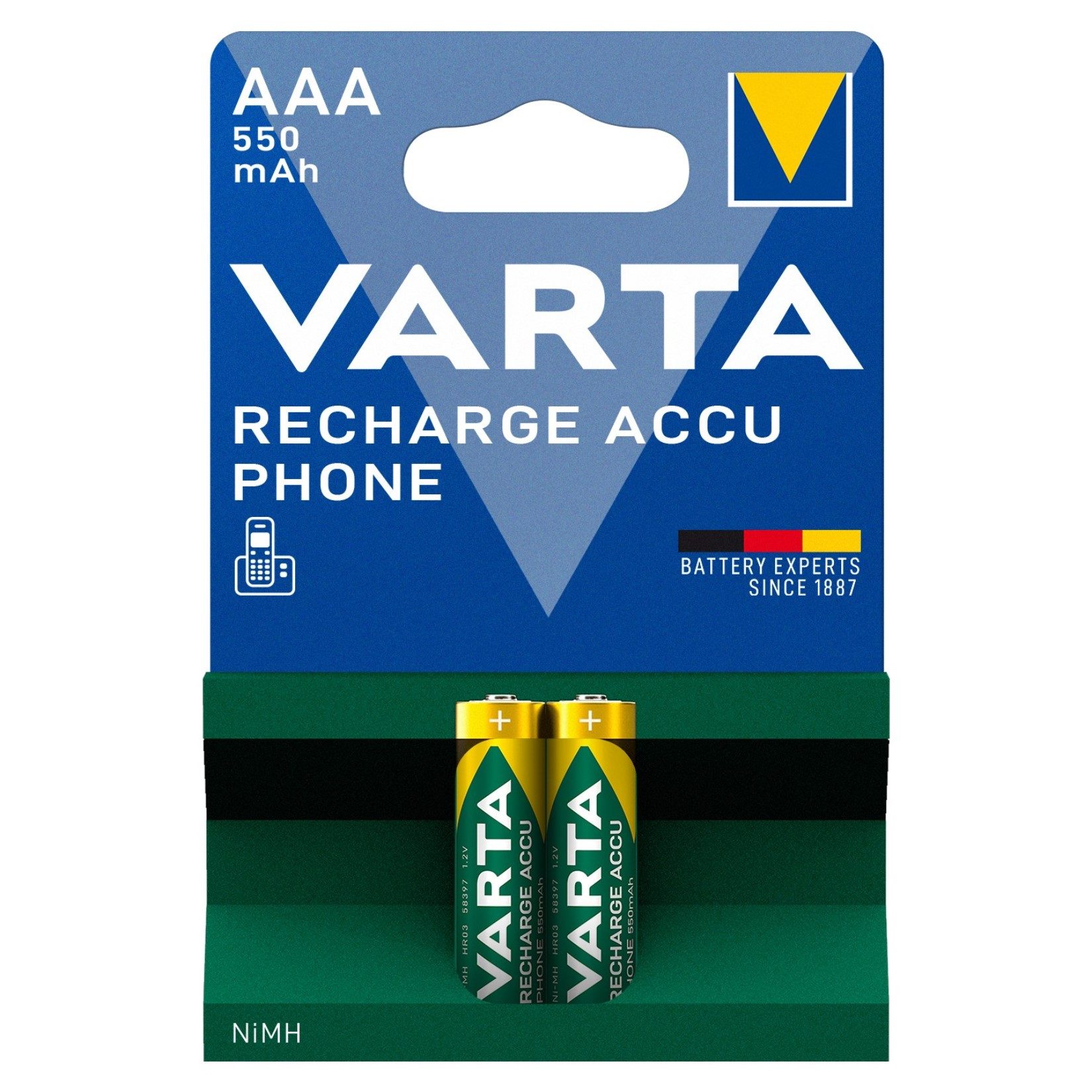 Varta Nı-mh 1.2v 550 Mah Hr03 Aaa Şarjlı 2li İnce Kalem Pil (4172)