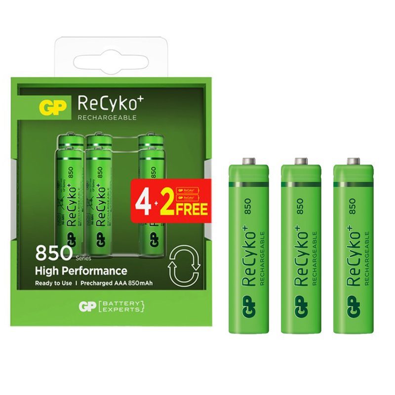 Gp Recyko 800 Mah Şarjlı İnce Kalem Pil (4+2 6lı Paket Fiyat) (4172)