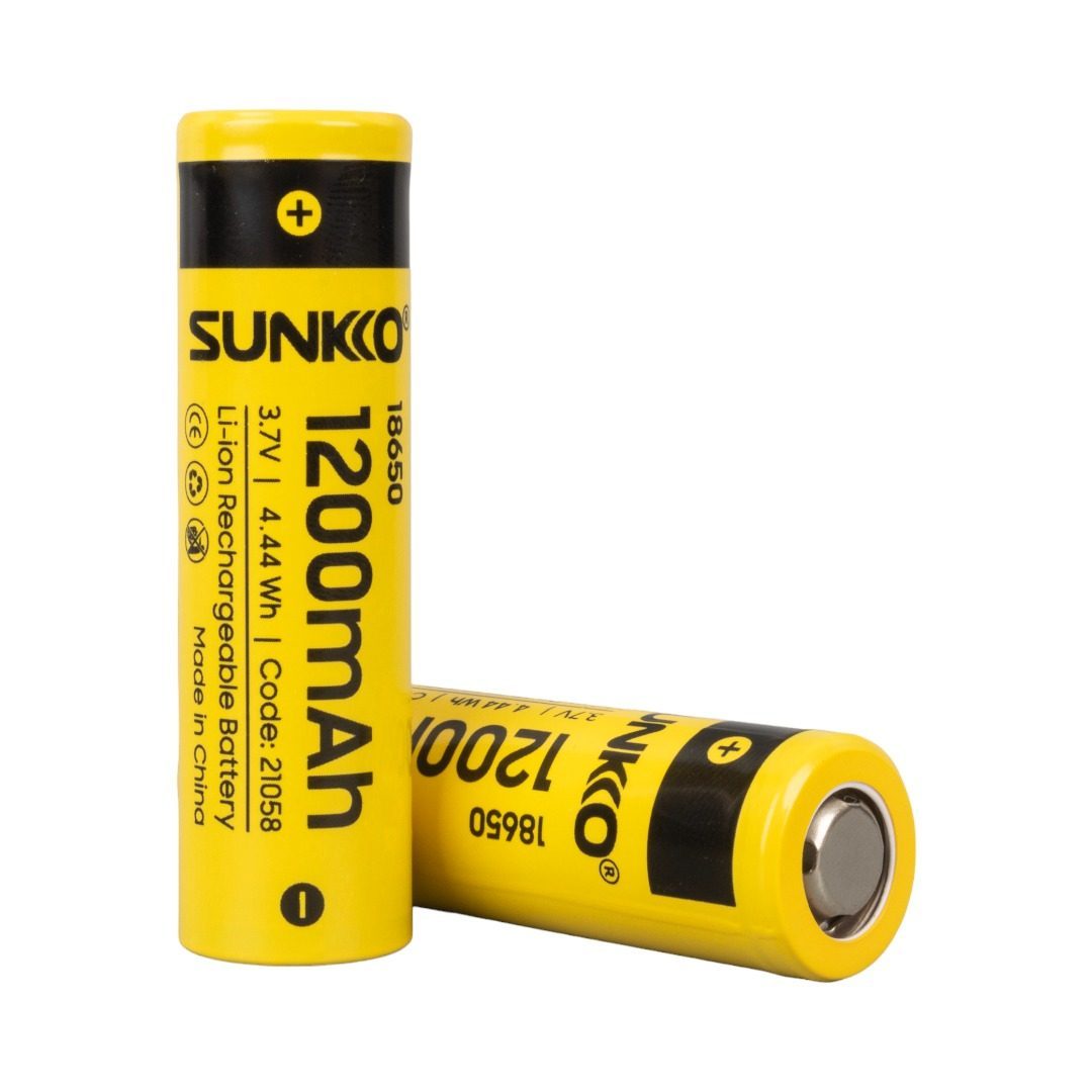 Sunkko 3.7 Volt 1200 Mah 18650 Şarj Edilebilir Pil (2li Paket) (4172)