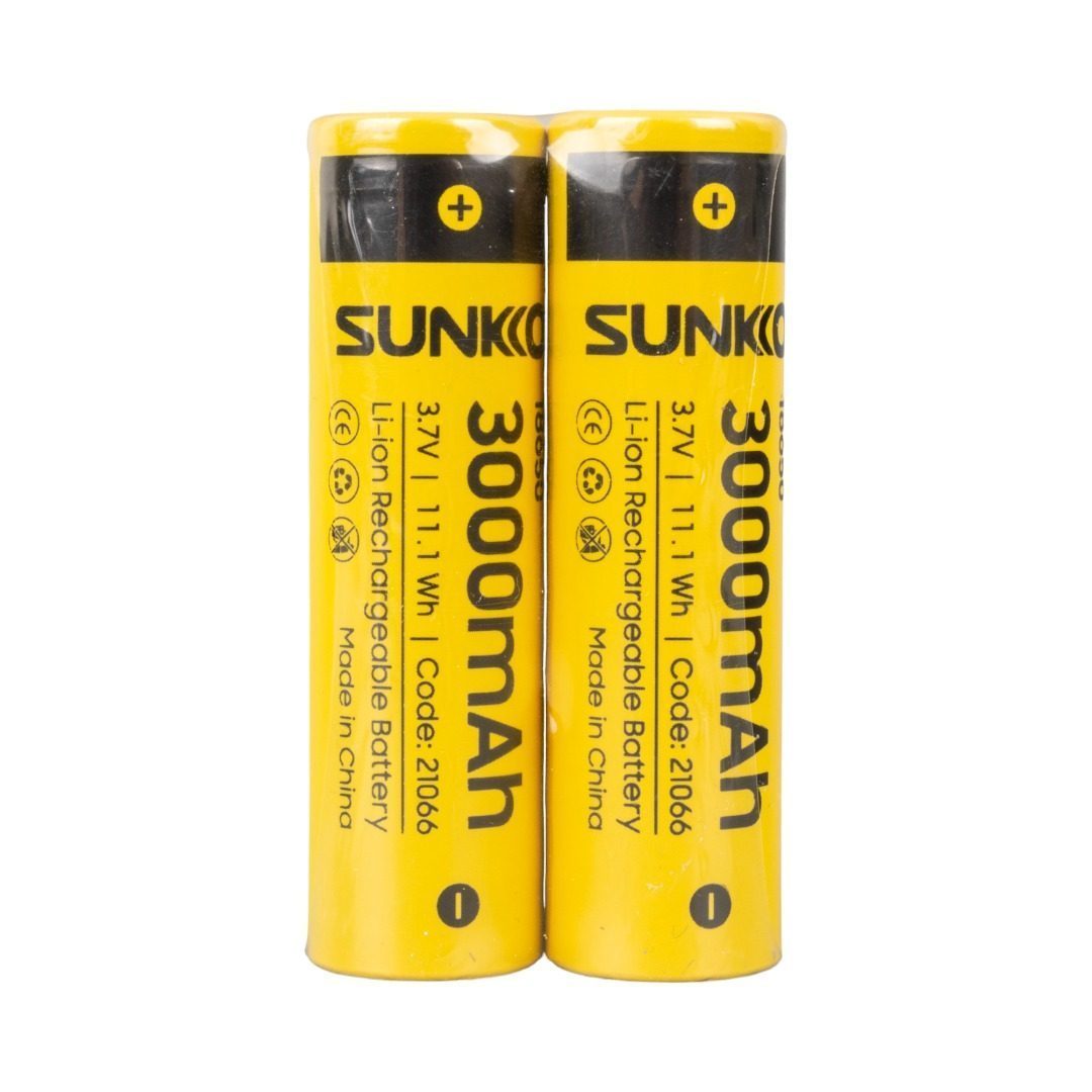 Sunkko 3.7 Volt 3000 Mah 18650 Şarj Edilebilir Pil (2li Paket) (4172)