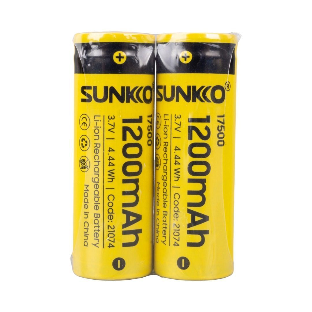 Sunkko 3.7 Volt 1200 Mah 17500 Şarj Edilebilir Pil (2li Paket) (4172)