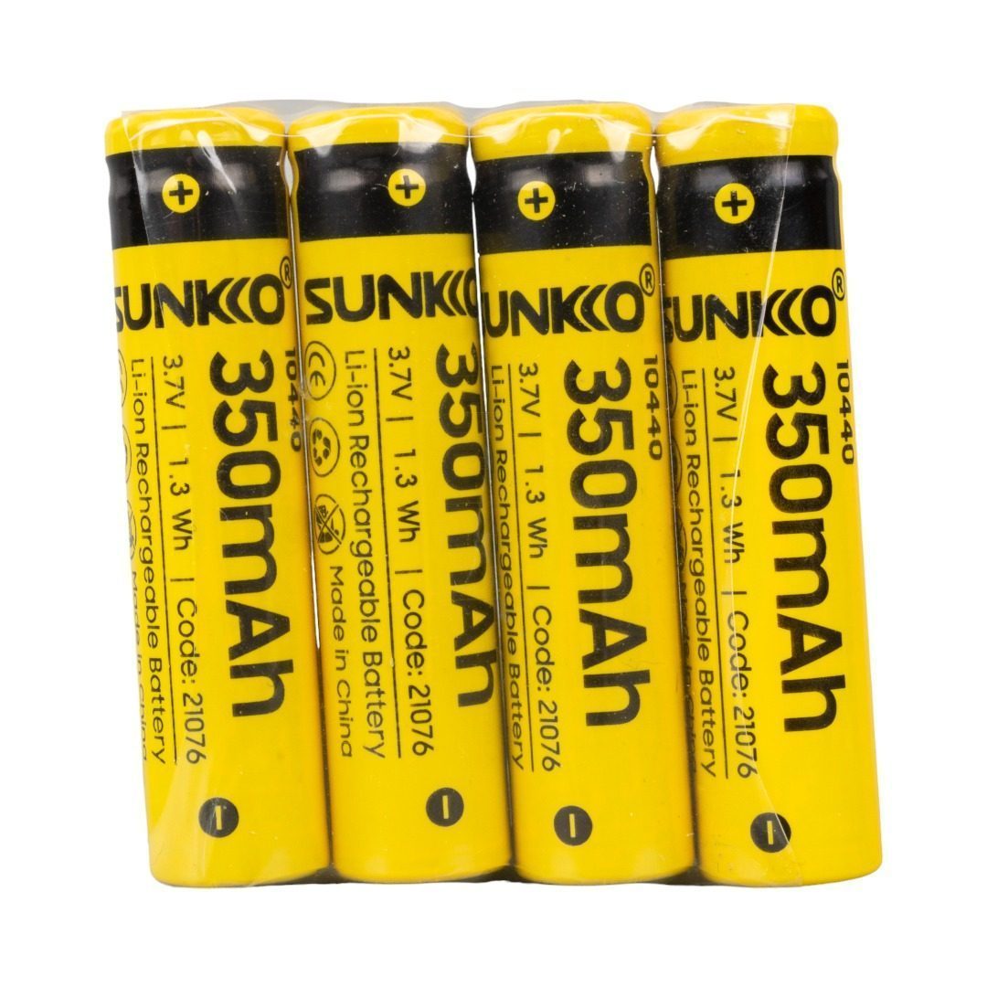 Sunkko 3.7 Volt 350 Mah 10440 Şarj Edilebilir Pil (4lü Paket) (4172)