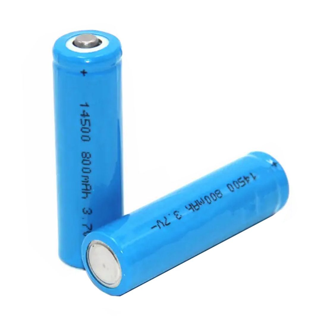 14500 3.7 Volt 800 Mah Şarj Edilebilir El Feneri Pili  (2li Paket Fiyatı) (4172)