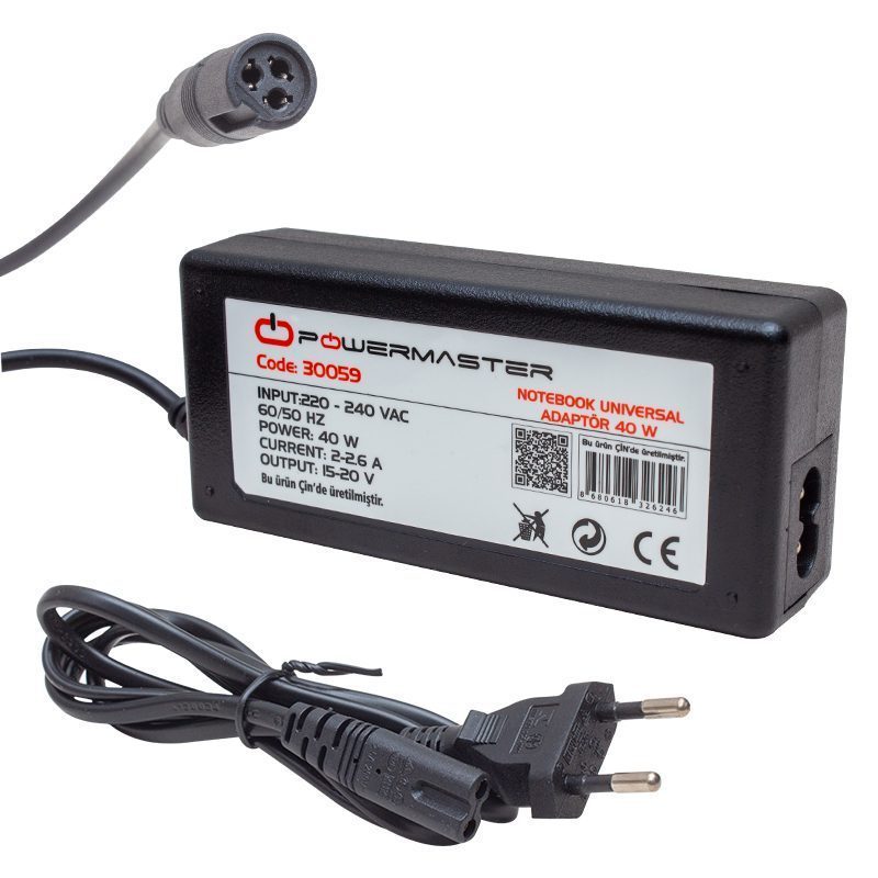 15 Volt - 20 Volt Arası 40 Watt Unıversal Notebook Adaptörü (4172)