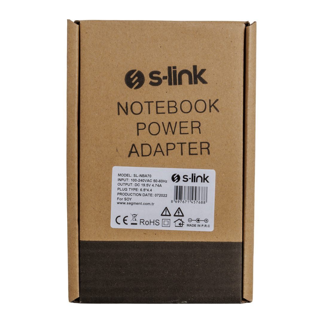 S-lınk Sl-nba70 90w 19.5 Volt 4.74 Amper 6.5x4.4 Uçlu Sony Notebook Adaptör (samsung Led Tv) (4172)