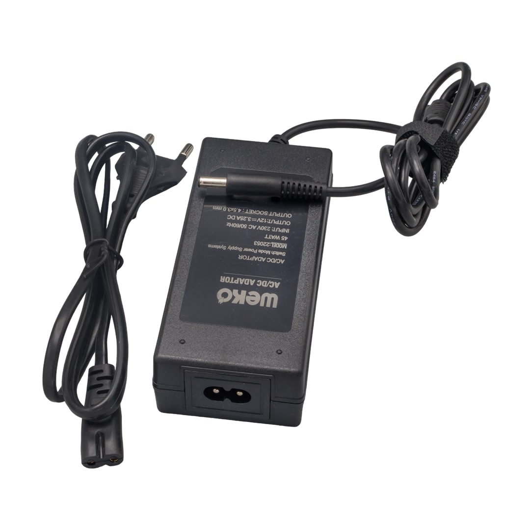 Weko 12 Volt 3.25 Amper 4.5x3.0mm Uçlu Notebook Adaptör Yerli Üretim (4172)