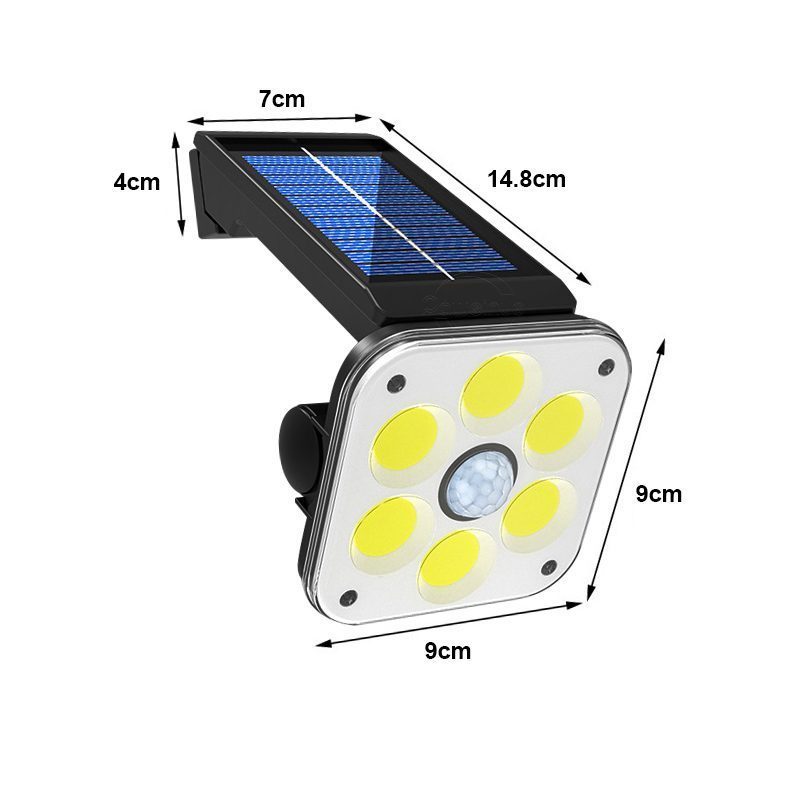 Lf-1750a 54 Cob Ledli 3 Modlu Sensörlü Solar İndiksiyon Duvar Lambası (4172)