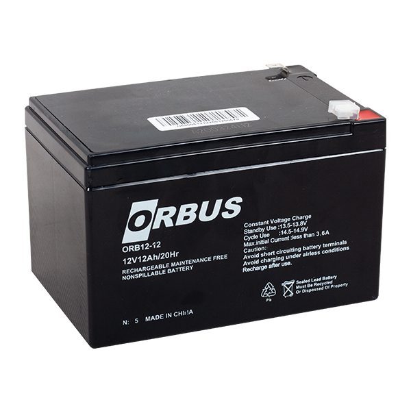 Akü 12 Volt 12 Amper Orbus Orb12-12 ( 151 X 98 X 95 Mm ) (4172)