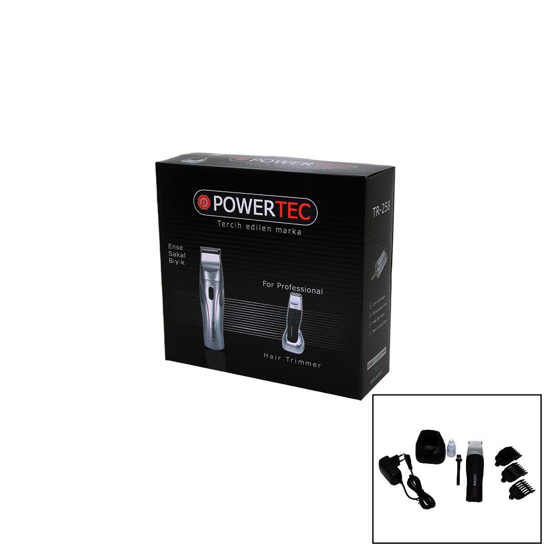 Powertec Tr-258 Ense Sakal Bıyık Saç Kesme Traş Makinesi (4172)