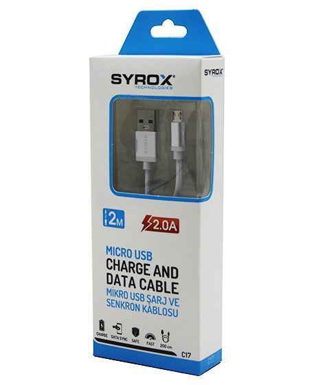 Mıcro Usb 2mt 2.0a Mikro Samsung Şarj - Data Kablosu C17 (4172)