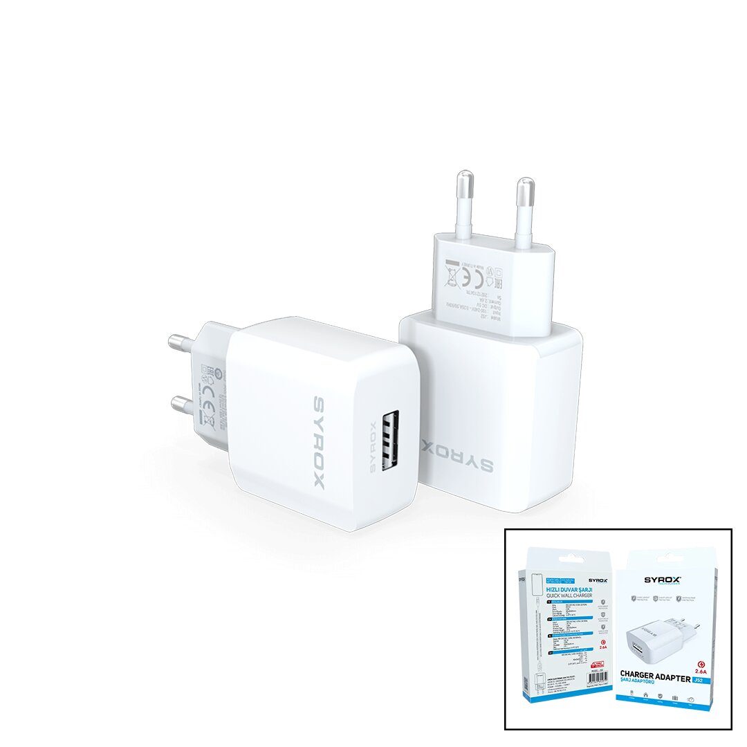 Charge Adapter Usb - Başlık Hızlı Ev Şarj Adaptör 2.6a (4172)