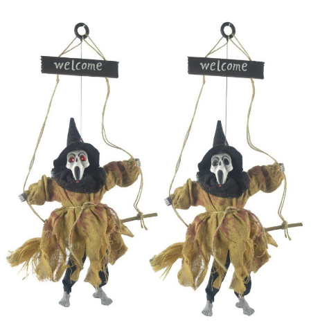 Halloween Sensörlü Sesli Işıklı Welcome İskelet Kahverengi (4172)