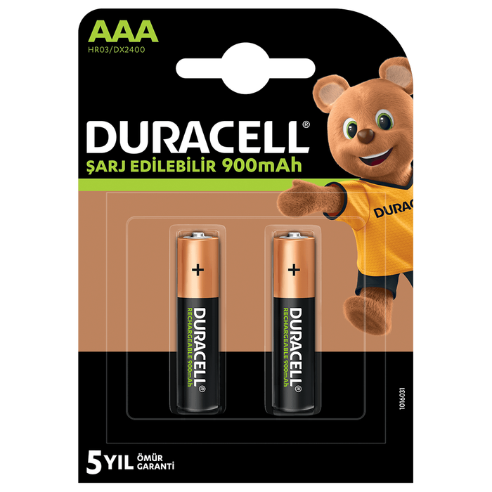 Duracell 900 Mah Şarjlı İnce Pil 2&apos;li (4172)