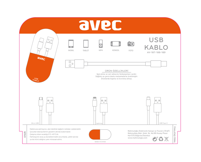 Av-187 Micro Usb Kablo (4172)