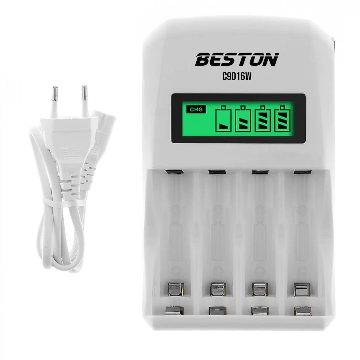 Beston C9016w Lcd Ekran Aa 1800mah Aaa 900mah Ekranlı Süper Hızlı Pil Şarj Cihazı (4172)