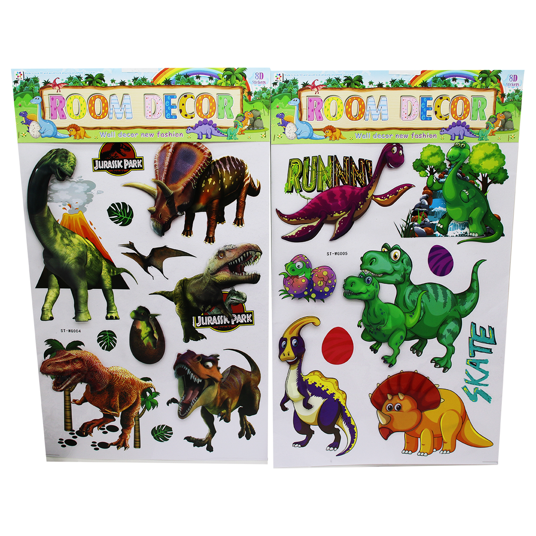 Jurassıc Park - Hayvan Figürlü Duvar Sticker Mix 8d 7-11 Parça (4172)