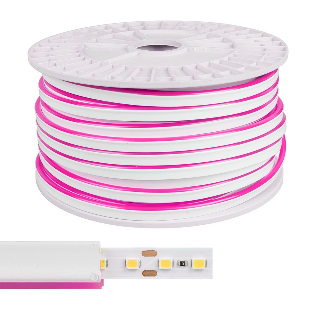 12 Volt 6x12mm Pembe Neon Led 50 Metre (4172)