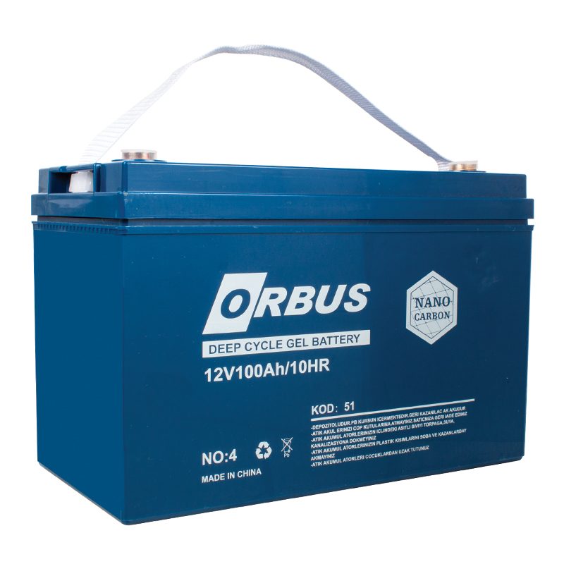 Orbus 12 Volt - 100 Amper Karbon Jel Tip Akü (330 X 173 X 212 Mm) (4172)