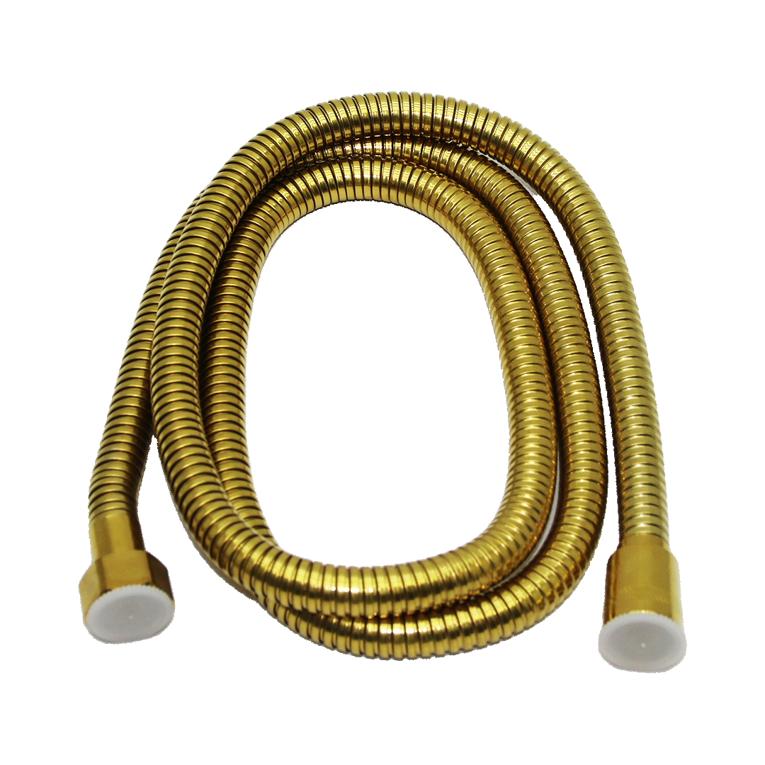 Poşetli Gold Sarı Örgülü Duş Hortumu Spirali 150cm (4172)