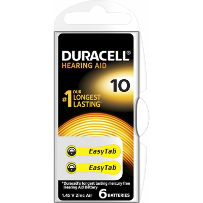 Duracell 10 İşitme Cihazı Kulak Pili 6 Pil 1 Kutu (4172)