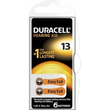 Duracell 13 İşitme Cihazı Kulak Pili 6 Parça  Kutu (4172)