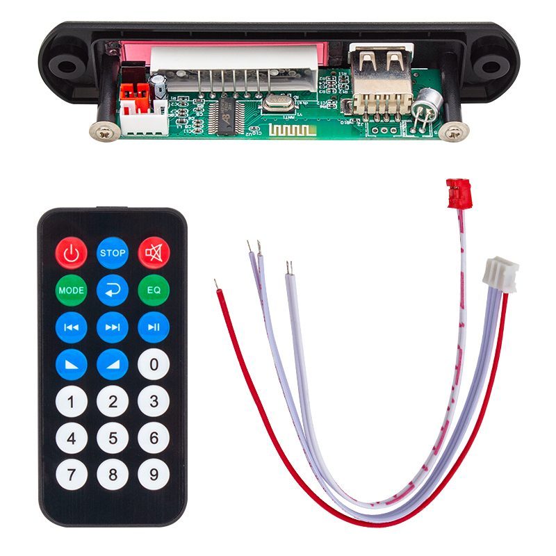 Magıcvoıce M515 Oto Teyp Usb/sd/mıc/bluetooth Kumandalı Mikrofonlu Oto Teyp Çevirici Dijital Player Board (12v-500ma) (4172)