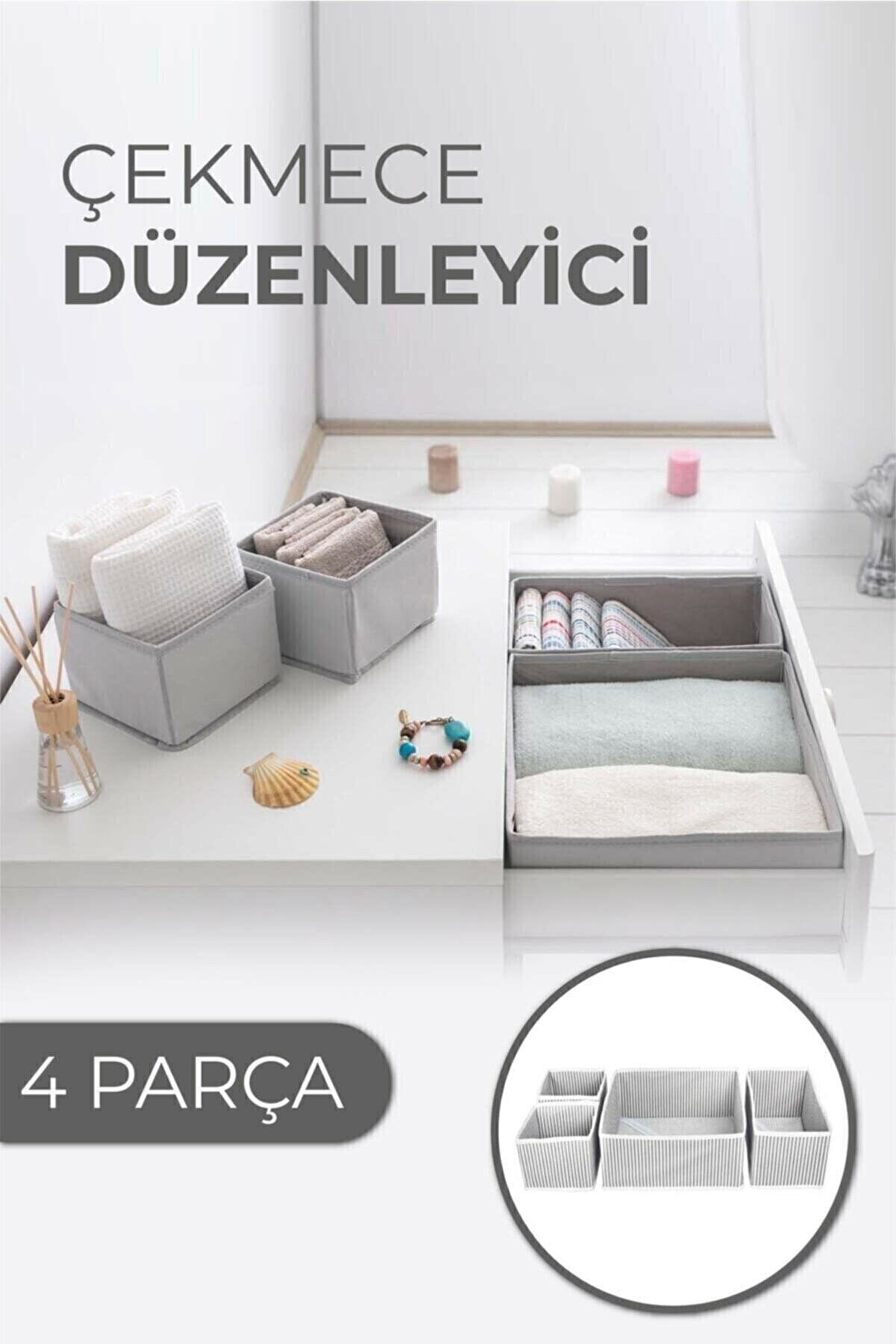 Lisinya174 Çekmece Düzenleme Kutu Seti Organizer 4lü Set