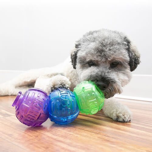 Kong Ödüllü Köpek Oyuncağı Üç Top Lock-It 12 Cm - Lisinya