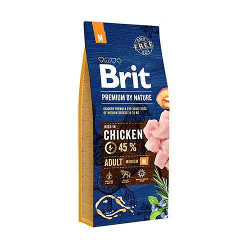 Brit Premium Nature Orta Irk Tavuklu Yetişkin Köpek Maması 15 Kg - Lisinya