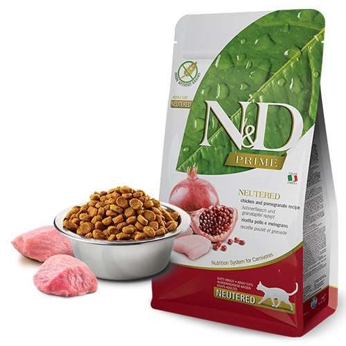 N&D Prime Tavuklu ve Narlı Tahılsız Kısırlaştırılmş Kedi Maması 1,5 Kg - Lisinya