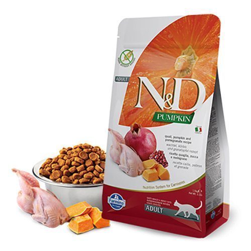 ND Balkabaklı Bıldırcın ve Narlı Yetişkin Kedi Maması 1.5 Kg - Lisinya