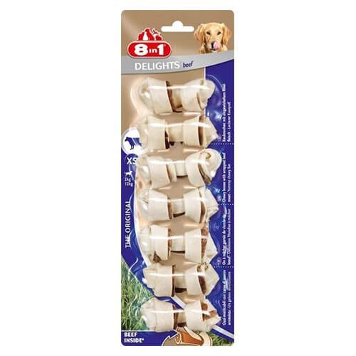 8 In 1 Delights Bones Biftekli Ağız Bakım Kemiği Xs Boy 7´Li 84 Gr - Lisinya